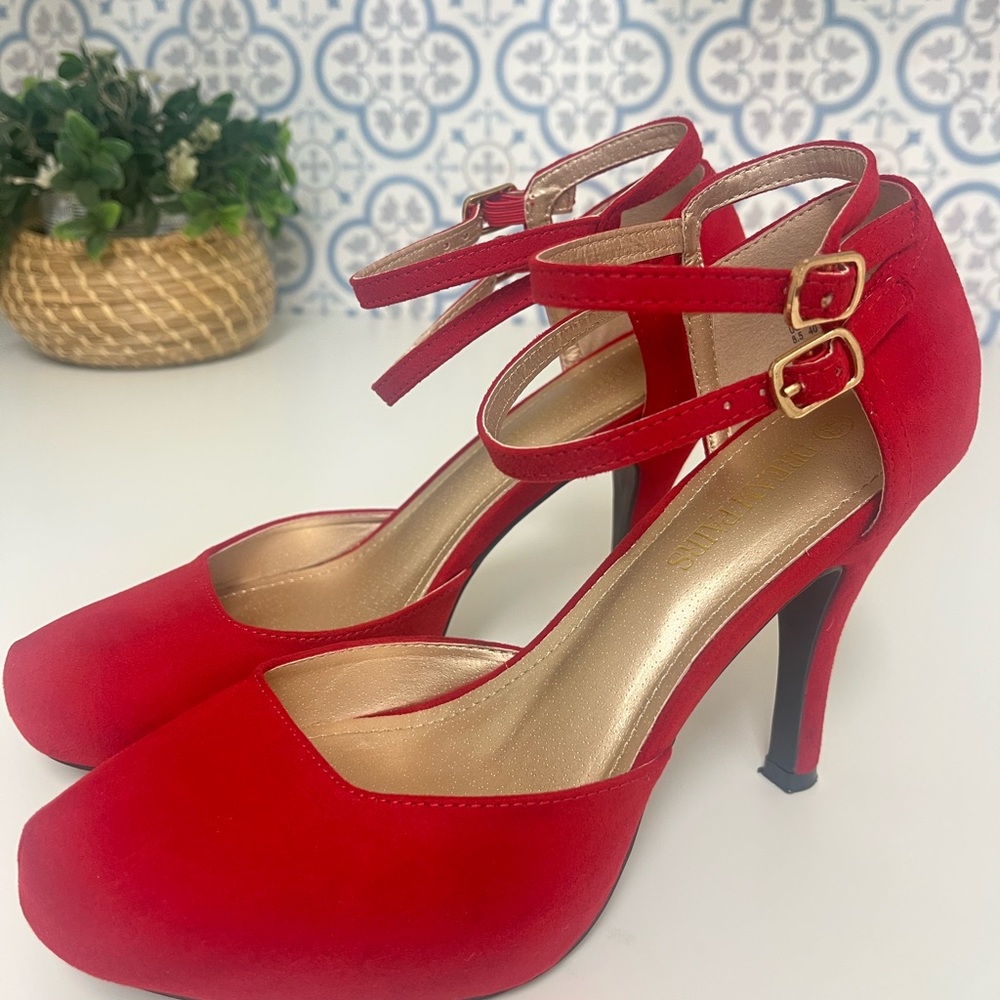 Elegant Red Women's Heels